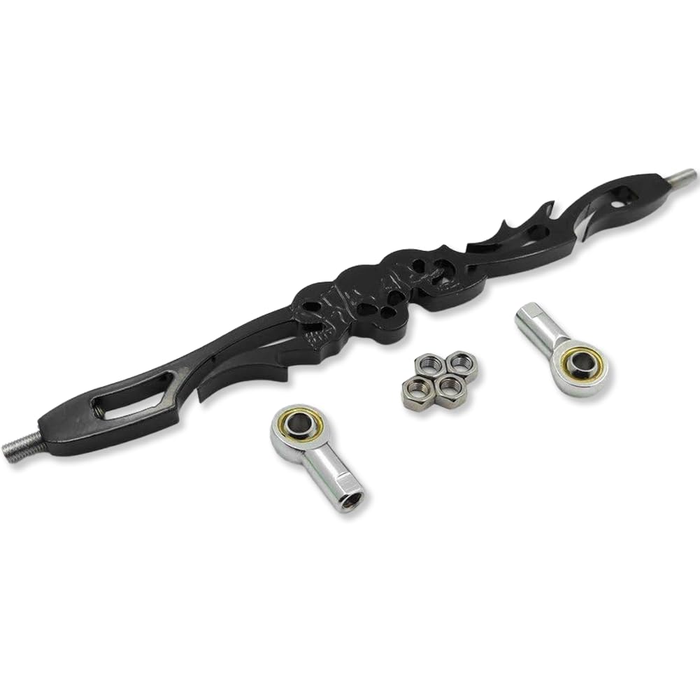 HONGK- Black Skull Shift Linkage Compatible with H-D Softail Fxdwg Dyna Glide Flhr Flht Flt [B01C0SR5HU]