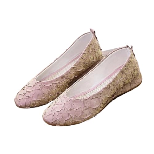 Ballerines de marche pour pieds sensibles en tissu doux rose taille 39.5 EU