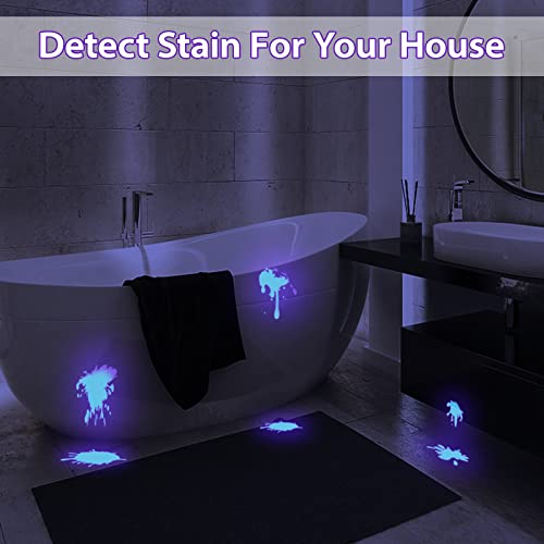 MOWETOO UV Torch LED Torch 2 in 1 Black Light with 4 Modes Waterproof 395nm UV Light Super Bright 500lm for Inspection Pet Urine Detecting Camping Including Accessories 3 AAA Batteries, ‎LE-8613d