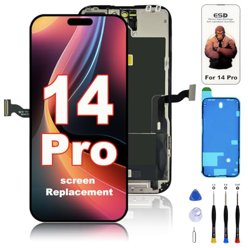 Écran iPhone 14 Pro LCD COF 6,1" avec numériseur tactile et outils pour modèles A2650 A2889