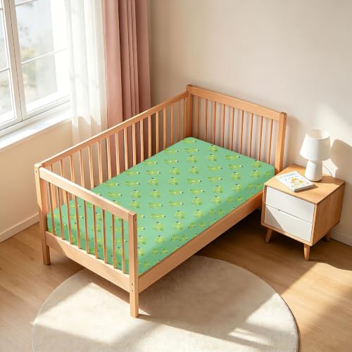 Drap de berceau imperméable lit sec bébé garçon style oiseau vert jade - 7