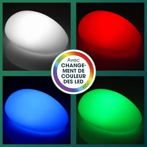 Pierre décorative solaire EASYmaxx LED à changement de couleur avec télécommande - 5