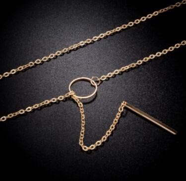 Miniatura 5 de Lariat - Gargantilla de oro delicado Aleación de zinc Sin gemas