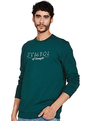 Image of Amazon Brand - Symbol Men Cotton Rich Light Weight Crew Neck Sweatshirt (Regular Fit)