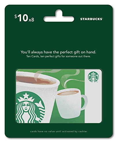Starbucks Gift Cards, Multipack of 8 - $10