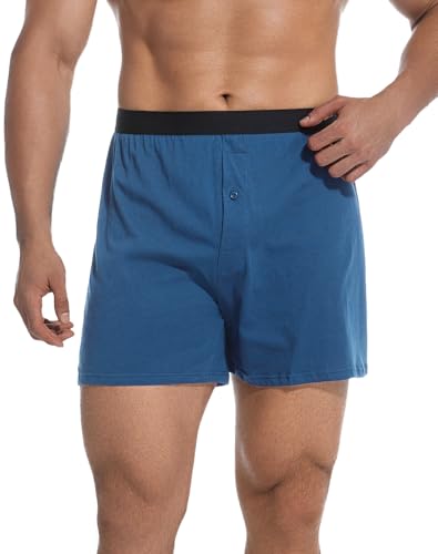 Image of INNERSY Men's Boxer Shorts Loose Fit Soft Cotton Boxers for Men 4 Pack