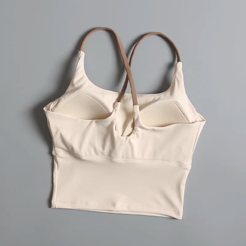 Sports Underwear Women's Fitness Running Shockproof Yoga Clothes Color Matching Integrated Beauty Vest Type Gathering