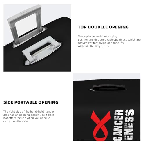 Travel Luggage Cover Fuck Blood Cancer Awareness Fashion Washable Baggage Suitcase Protector Fit For Luggage Small4