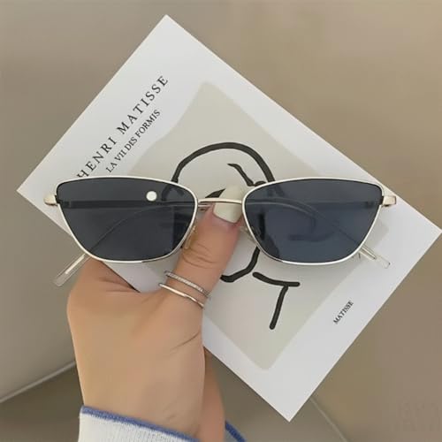 Image of Diamond Shape Cat Eye Women's Sunglasses Lightweight Frames Provide Uv Protection,Small Metal Frames Making Them Ideal For Everyday Wear.,Non-Polarized