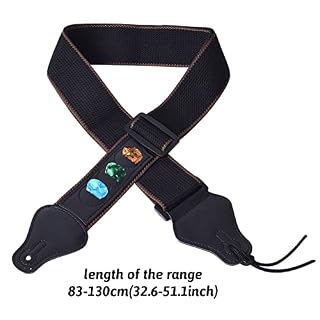 Lot de 4 Sangle de guitare avec extrémités en cuir Courroie de Guitare Longueur réglable avec 10 médiators verrous de… - Les Beatles, Paul McCartney, John Lennon, RIngo Starr, George Harrison Lot de 4 Sangle de guitare avec extrémités en cuir Courroie de Guitare Longueur réglable avec 10 médiators verrous de… – Image 2