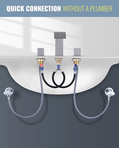 ARCORA Waterfall Bathroom Faucet for 3 Hole 8 Inch Widspread - image 6