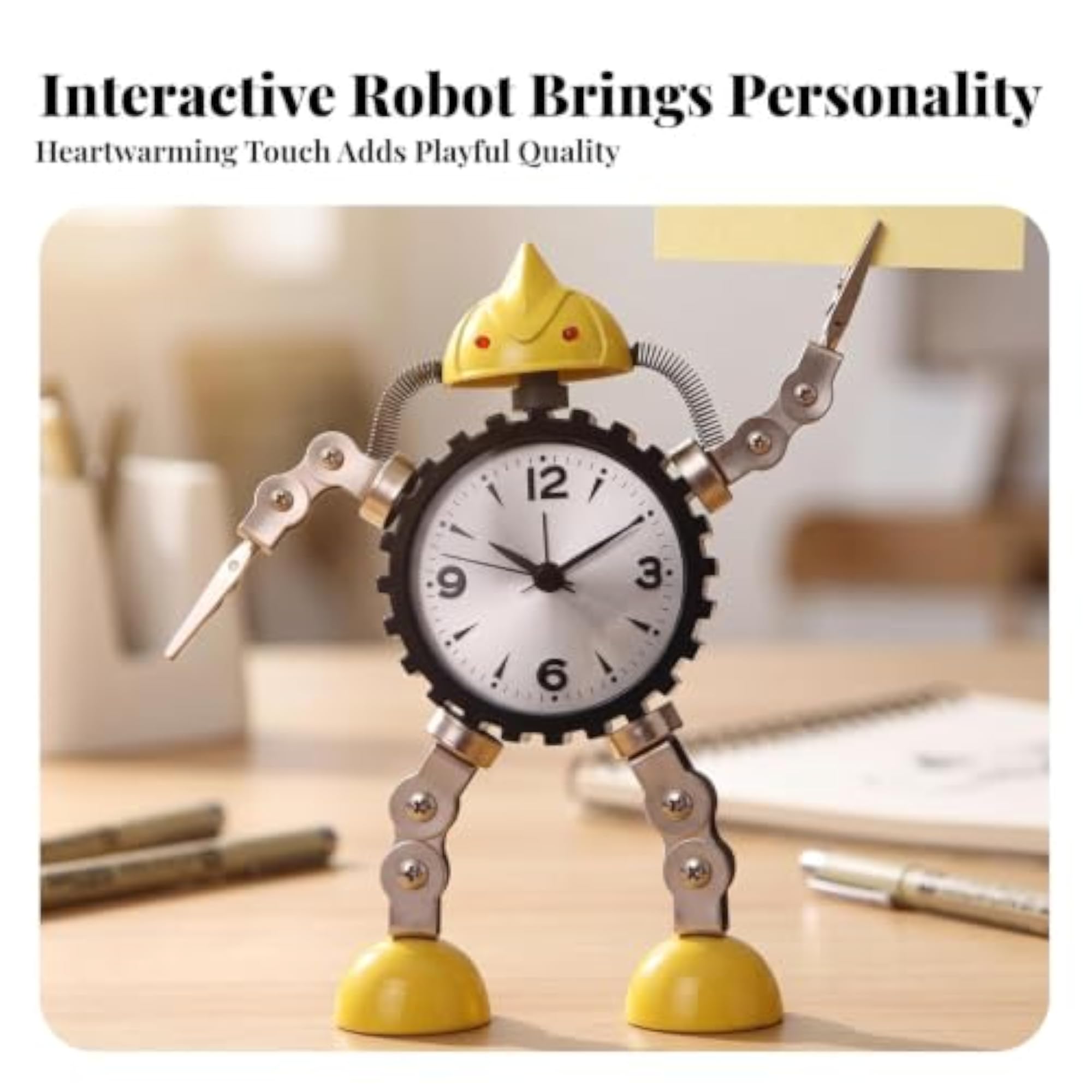 Silent Automaton Timepiece Clock, Robot Design