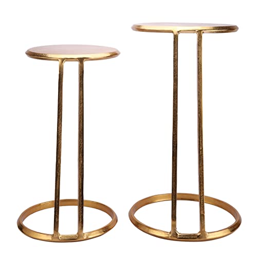 Image of Decor de Maison Brings Handcrafted Slanted Nesting Tables Large in Metal | Bed Side & Sofa Side Tables | End Table for Living Room, Bedroom, Office, Home Decor, Coffee Table