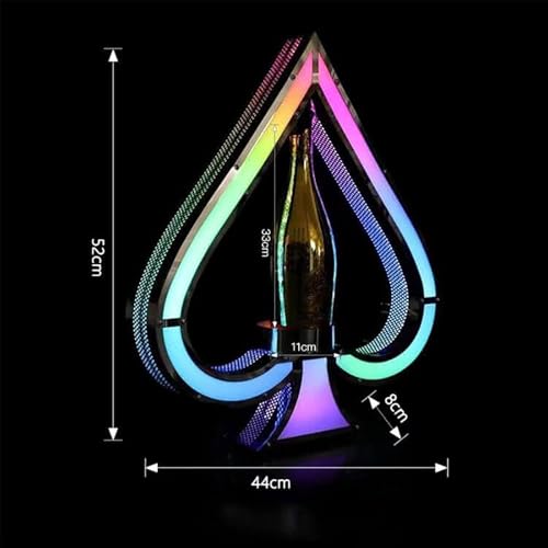 Soporte LED para botellas, multicolor, base acrílica miniatura 6