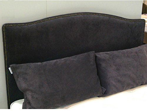 mm08enn Luxury dewsbury studded headboard in black suade 26" (4ft6 double)