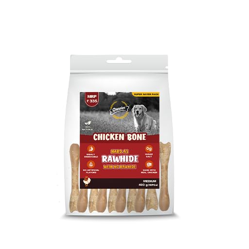 Gnawlers Dog Chicken Chew Bone, 100% Rawhide Free, Made up of Vegetable Protein, Natural Collagen, Best Healthy Dog Chew Bone to Enagage Your Dog, 400gm, Pack of 1 - Sold by DogsNCats (B0CP2GK59C) Amazon Price History, Amazon Price Tracker