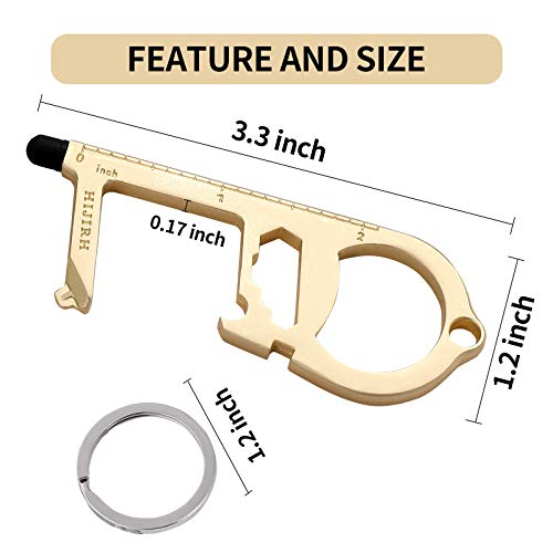 4 PCS 14-in-1 Keychain Knife,Pocket Multitool,Bottle Opener,Key Knife,Non-Contact Door Opener,Box Cutter,Multi Wrench Tool,Suitable For Hands-free Door Opening,Box Opening,Cash Machine,Daily Life Use - Thumbnail 5