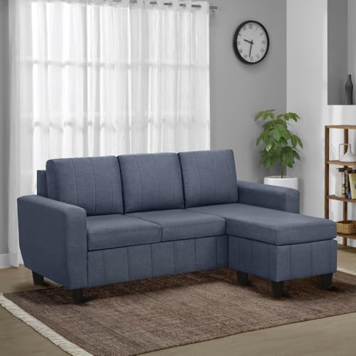 Image of Sleepyhead Bae Designed by Duroflex - Interchangeable L Shape Sofa Set |Modular Rearrangeable Lounger |Space-Saving, Comfortable & Easy-Maintenance Sofa for Living Room |3 Year Warranty - Ocean Blue