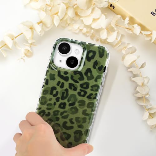 Coque iPhone 15 double couche protection antichoc rigide motif léopard - 7
