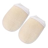 SOESFOUFU ヘチマ バススクラバー ボディ グローブ シャワー用手袋 通気性速乾性 お肌に優しい洗浄スポンジ 2個