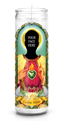 Saint Selfie: Custom Prayer Candle, Father's Day Gift, Funny Unique Gift, Catholic, Unscented, 7 Day