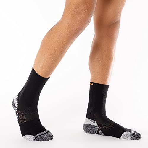 Image of Merrell Unisex Adult Men's and Women's Trail Running Cushioned Socks - Anti-slip Heel & Arch Compression