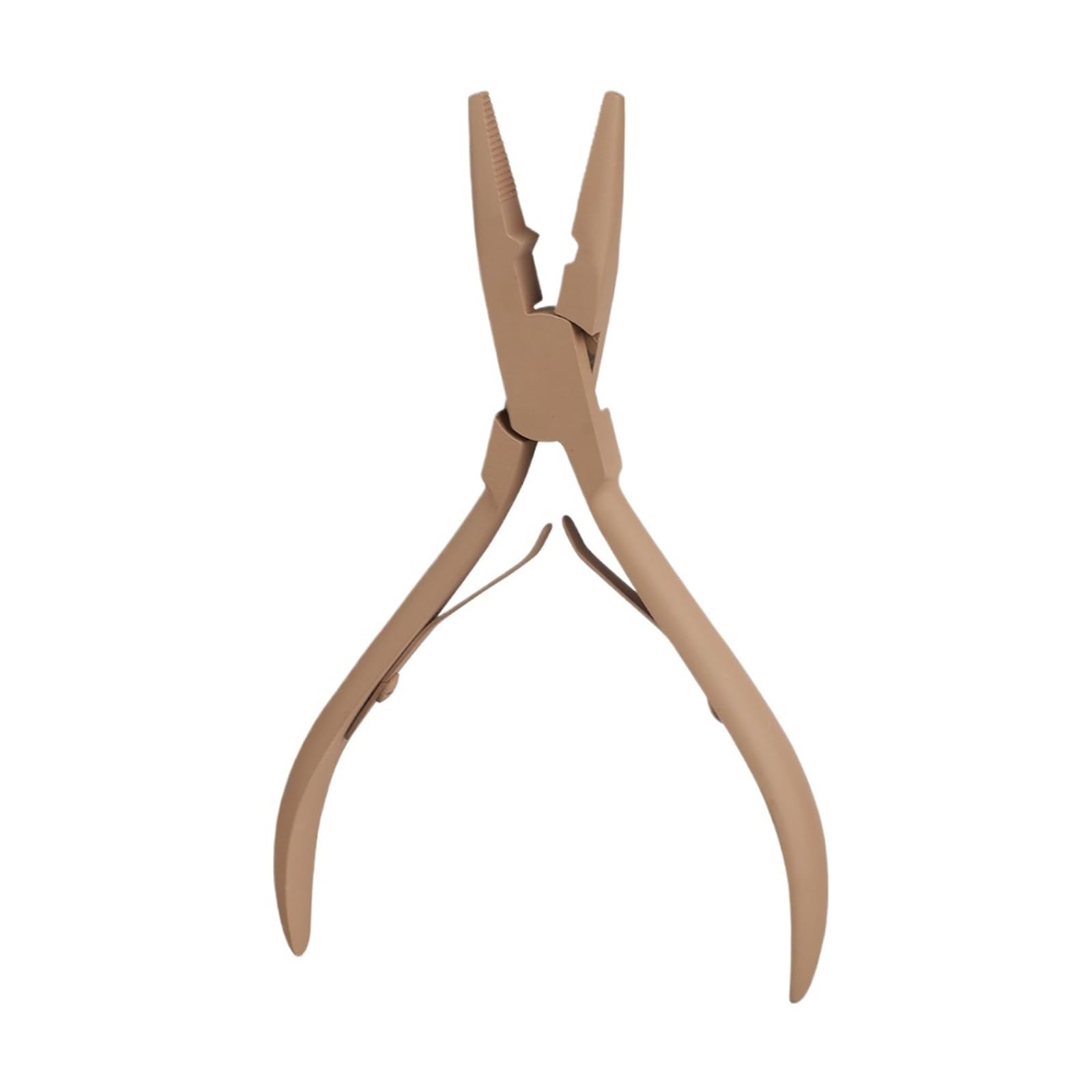 Lizhayg Brown Hair Extension Pliers Professional Micro Ring Hair Extensions Application Pliers Tool Kit For Micro Link Beads Closer Plier(Brown)
