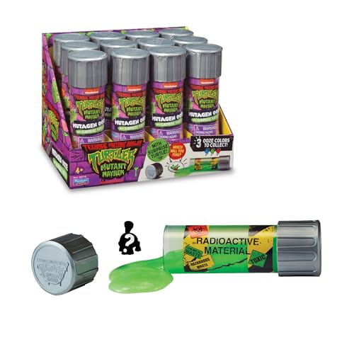 TorTUGAS NINJA Tubo OOZE com Slime e uma figura surpresa para colecionar, tartaruga filme caaos mutante para crianças desde 4 anos, famosa (TU805800)