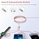 Ladekabel für Apple Watch und iphone Ladegerät - 3 in 2 Charging Kabel Ladestation für iWatch Serien, 120cm USB C SchnellLadekabel für iPhone 15/14/13/12/11/iPad/AirPods, (Rosa)