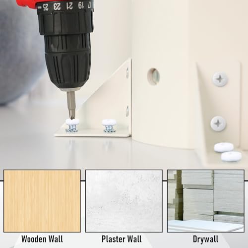 Blulu 200 Pcs Drywall Anchors 1/4 x 1-1/2 Inch Pan Head Alloy Steel Light Wall Anchors Heavy Duty Self Drilling Screws for Drywall, Wood and Other Masonry Materials(White)