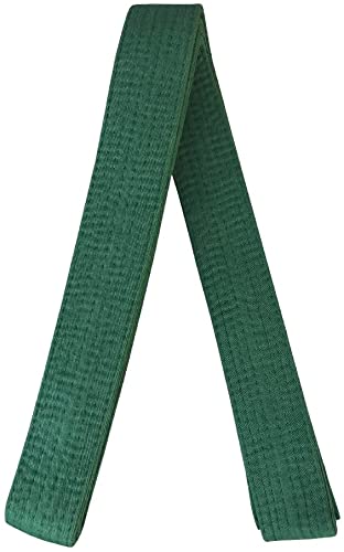 TMA Martial Arts Karate Taekwondo Solid Color 1.75'' Wide Double Wrap Student Rank Belt for Kids and Adult (Green, 5)
