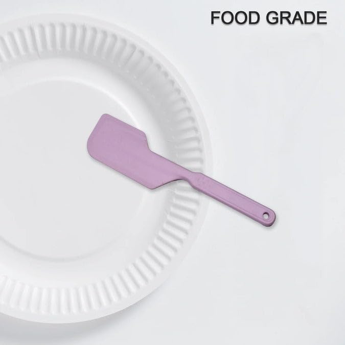 Image of BigPlayer Silicone Spatula Heat-Resistant Cake Decorating Scraper, Mini Spatula Scraper Spreader in Lavender
