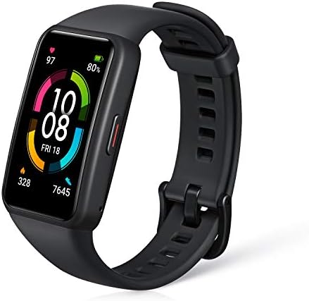 HONOR Band 6 Smartwatch-Activity Trackers, 1.47" AMOLED Display, Heart Rate and Sleep Monitor, 14 Days Battery Life, Women's Health, Black