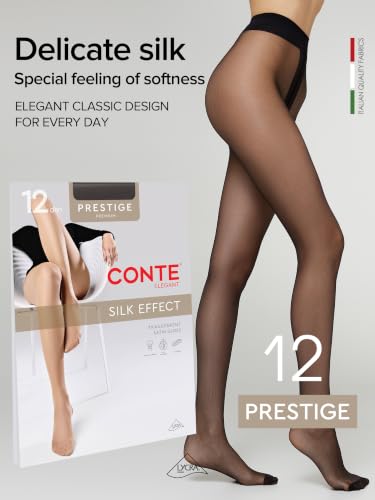 Image of Conte Classic Sheer to Waist Silky Pantyhose Prestige 12 Den