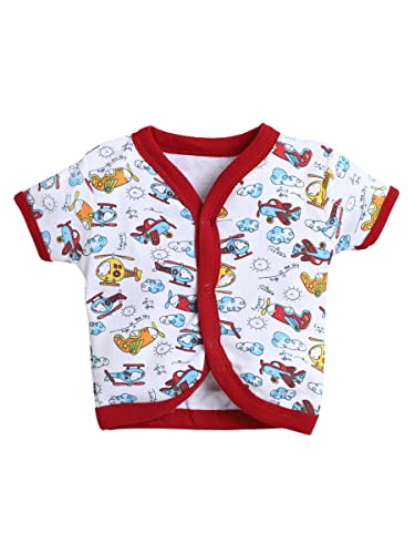 Image of EIO Newborn Baby Cotton Jabla Set (Pack of 4) | Soft Breathable Front-Open Vests for Infants | Gentle on Skin | Unisex Baby Essentials