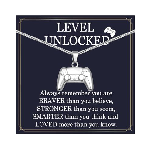 EPIRORA Gaming Gamer Gifts for Boys, Christmas Birthday Gamer Gifts for Men Son Brother Grandson Nephew Teenage Boy Gift Men's Necklace