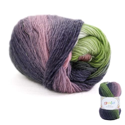 golo Wool Yarn for Hand Knitting 200yd Cachemire Multicolor Rainbow Yarn