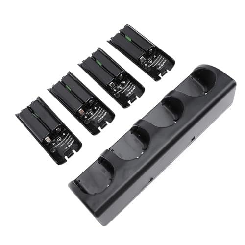 Estação de Carregamento 4 Em 1 para Controle Remoto Wii e Wii U, Estação de Carregamento Remoto Wii