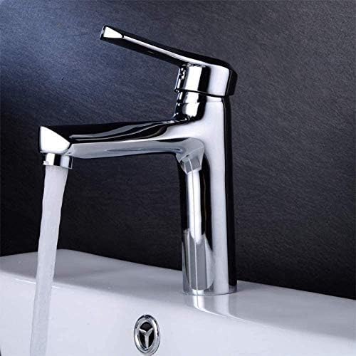 Mitigeur de lavabo monotrou en laiton chrome pour eau chaude et froide modèle 80025