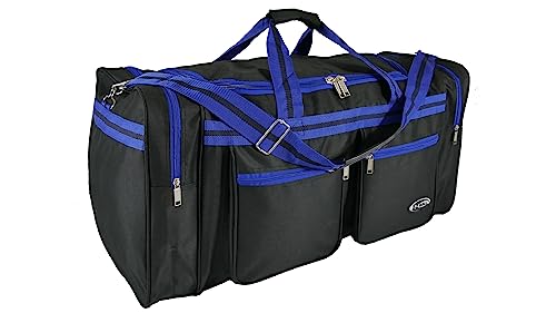 30 Inch Large "E-Z Roll " Travel Duffel Bag/Tote Bag/Sports Bag/Outdoor Camping Bag/Gym Bag in 3 Colors (Black/Blue)2