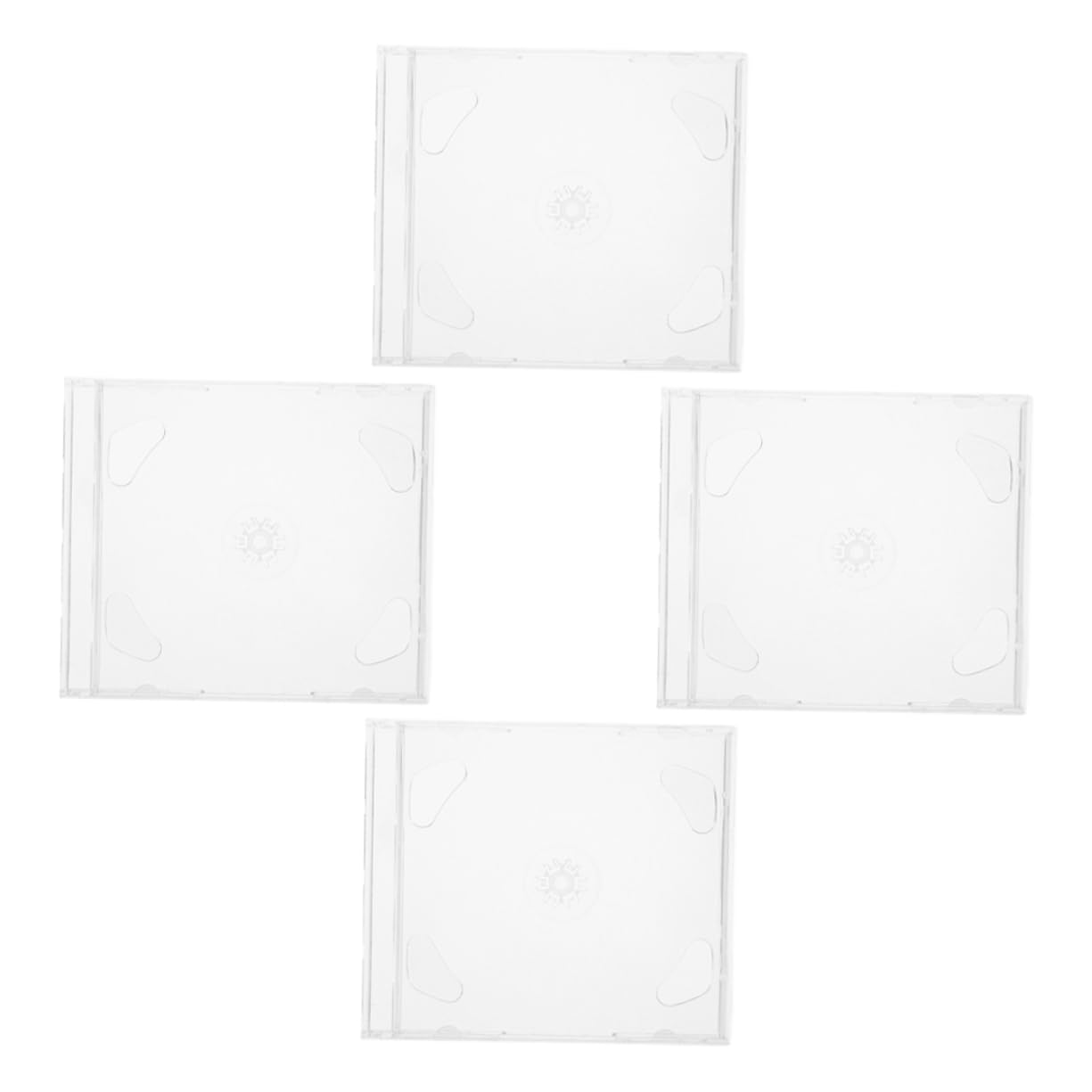 Mikinona 4pcs Transparent CD Storage Cases Disc Boxes for Dvd CD Protection Practical Organizer for Home Travel High Grade Material Versatile and Stylish Storage