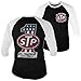 Produktbild STP Offizielles Lizenzprodukt American No. 1 Baseball 3/4 Ärmel T-Shirt (Weiß-Schwarz), Large