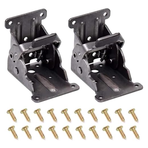 Magiin 2PCS Bisagras Plegables con Tornillos Acero Inoxidable para Patas de Muebles Cama Mesa Armario Estantes Soporte Invisible Simple