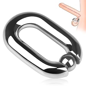 Sex Factory Stainless Steel Cock Ring,Penis Ring Penis Toys Cock Ball Stretcher Weights Cockring for Erection Enhancing Long Lasting Stronger Pleasure Ring Men Sex Toys (3.34in)