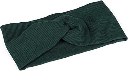 styleBREAKER hairband in a fine rib look with bow, headband, ladies, 04026009, Colour:Dark Green - Image 2