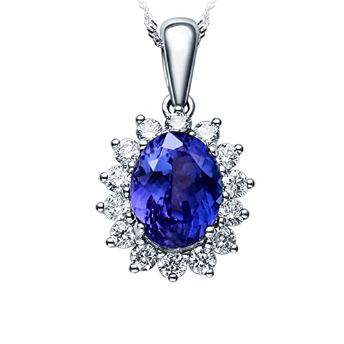 Bague de fiançailles ovale diamant bleu tournesol 1,9 et 3 CT pour femme