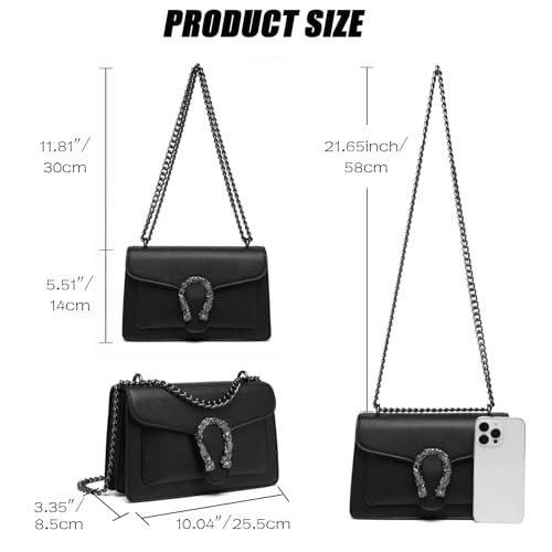 Image of Travistar Crossbody Bags for Women Small Handbags PU Leather Shoulder Bag Purse Evening Bag Quilted Satchels with Chain Strap