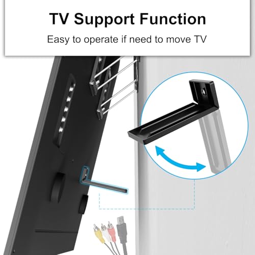 Ultra Slim TV-Wandhalterung - IMtKotW TV Halterung für 37-80 Zoll Fernseher, Max. 75 kg, TV Halterung max. VESA 600x400, Universelle Kompatibilität, Abstand zur Wand nur 0,95 cm – Bild 6