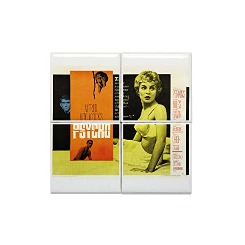 Carreaux céramique Psycho affiche de film rétro 30x30 cm pour déco murale