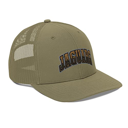 Gorra Jaguars para hombre con malla verde oliva para salidas al aire libre y fines de semana casuales 6